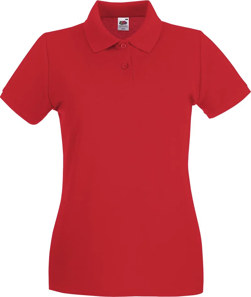 Γυναικεία Μπλούζα Polo 63-030-0 Fruit of the Loom Red