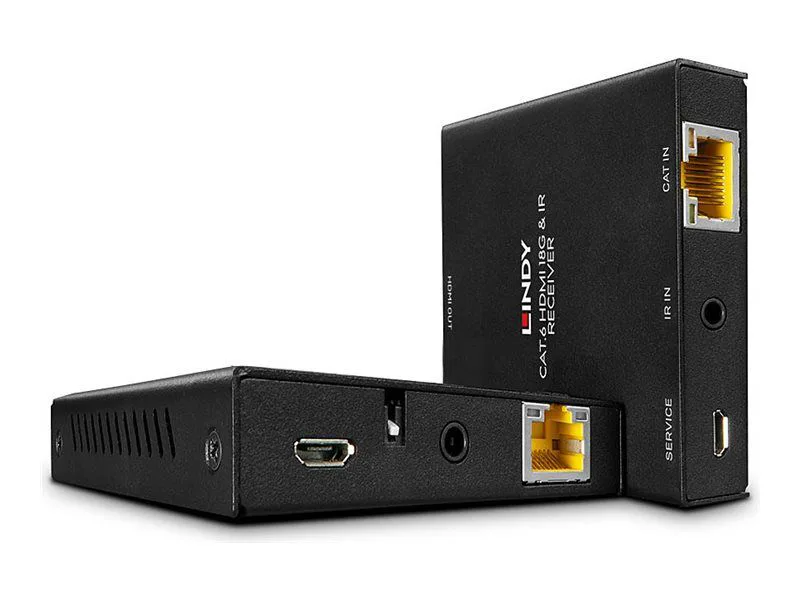 LINDY 50m Cat.6 HDMI 4K60 & IR Extender mit PoC & Loop Out