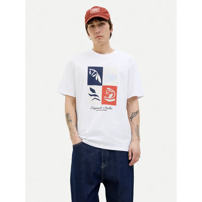 Jack & Jones T-Shirt Canggu 12277220 Λευκό Regular Fit