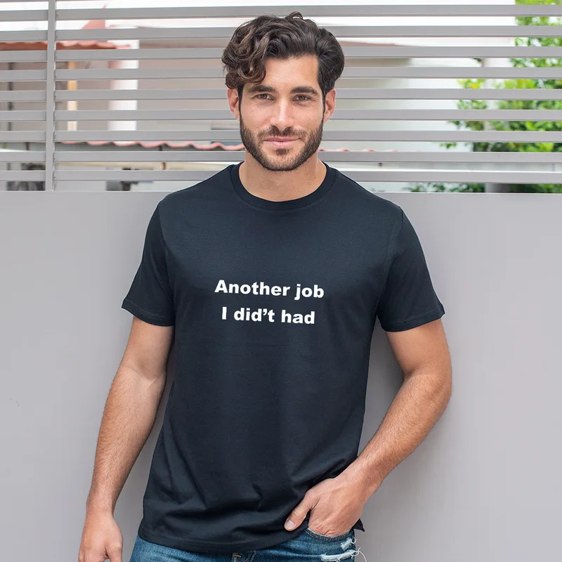 Another job - Organic Vegan T-Shirt Unisex - Μαύρο - L