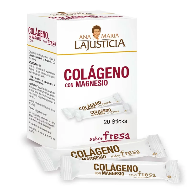 Ana María Lajusticia Collagen with magnesium Strawberry Flavor 20stick 4g