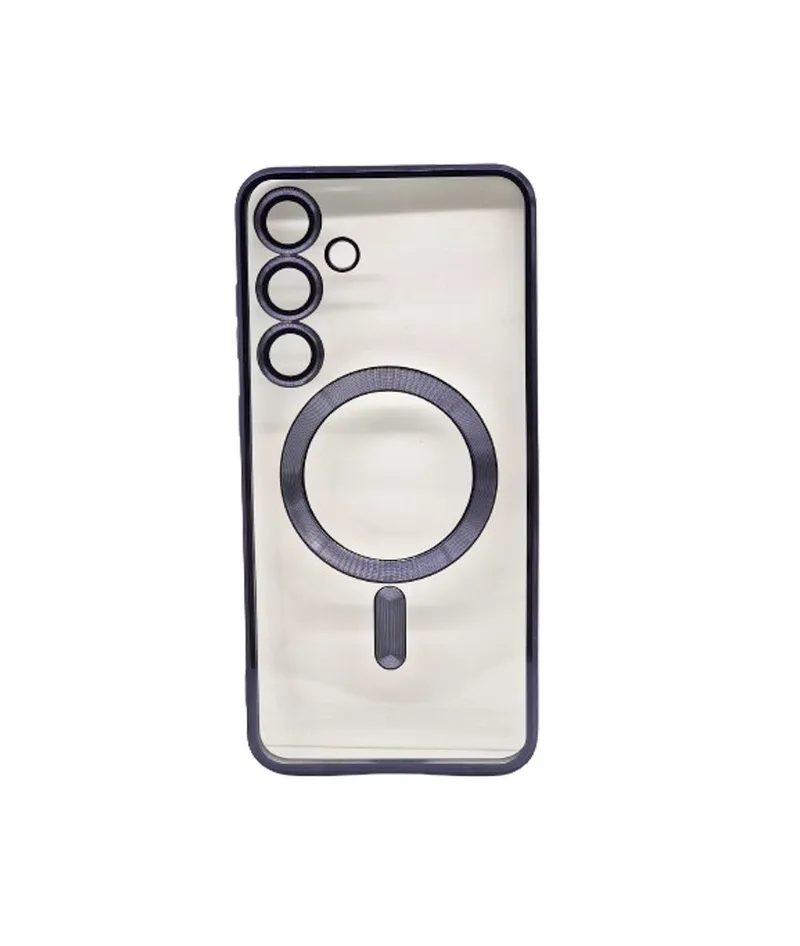 Magsafe Back Cover Σιλικόνης Διάφανο/Μαύρο (Galaxy S24 Ultra)