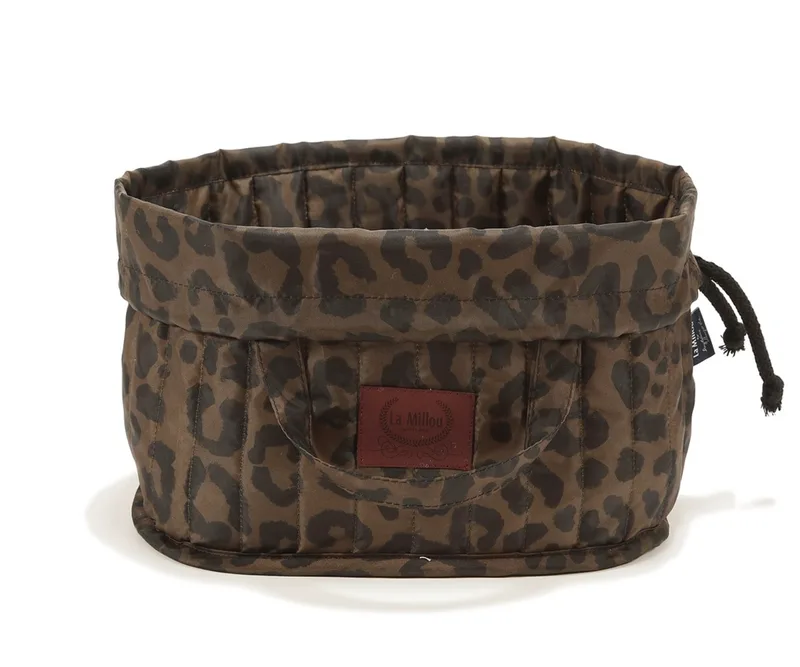Mollet Quilted Diaper Organizer Nylon Leopard Choco
