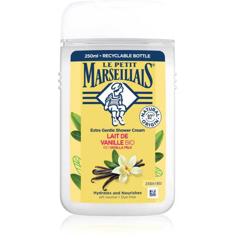 Le Petit Marseillais Vanilla Milk BIO κρεμώδες τζελ για ντους 250 ml