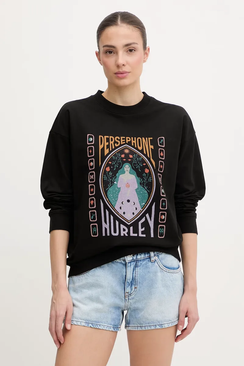 Hurley μπλούζα Γυναικεία βαμβακερή CREW PERSEPHONE CREEK