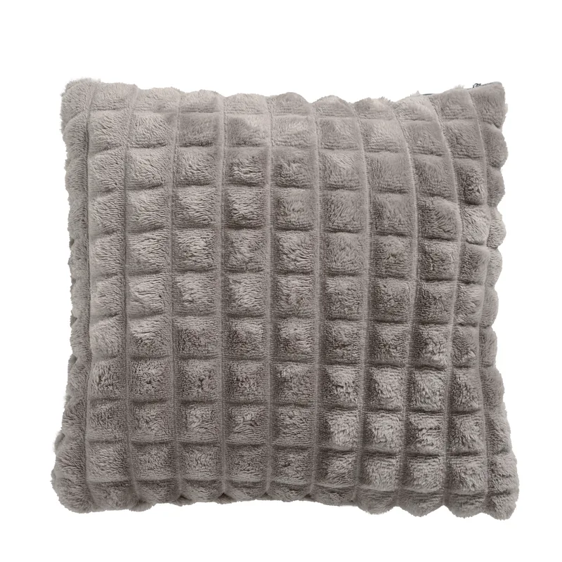 Διακοσμητικό Μαξιλάρι Fleece 40x40εκ. Throws 1359 Γκρι Das Home (Ύφασμα: Polyester, Χρώμα: Γκρι) - Das Home - 533540401359