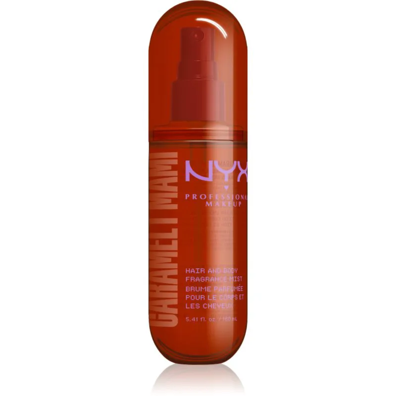 NYX Professional Makeup Fat Oil Body Spray αρωματικό mist για μαλλιά και σώμα με άρωμα Caramelt Mami 160 ml