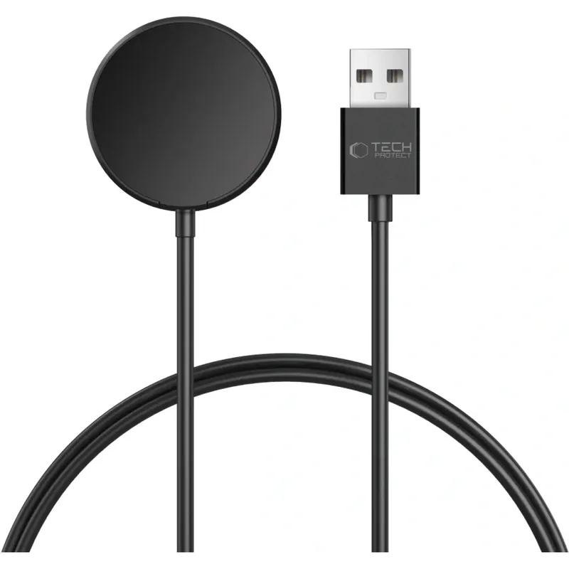 Φορτιστής Tech-Protect MC03 Ultraboost Ασύρματο Μαγνητικό USB-A Καλώδιο για Samsung Galaxy Watch 2.5W 100cm - Black (5906302335244)