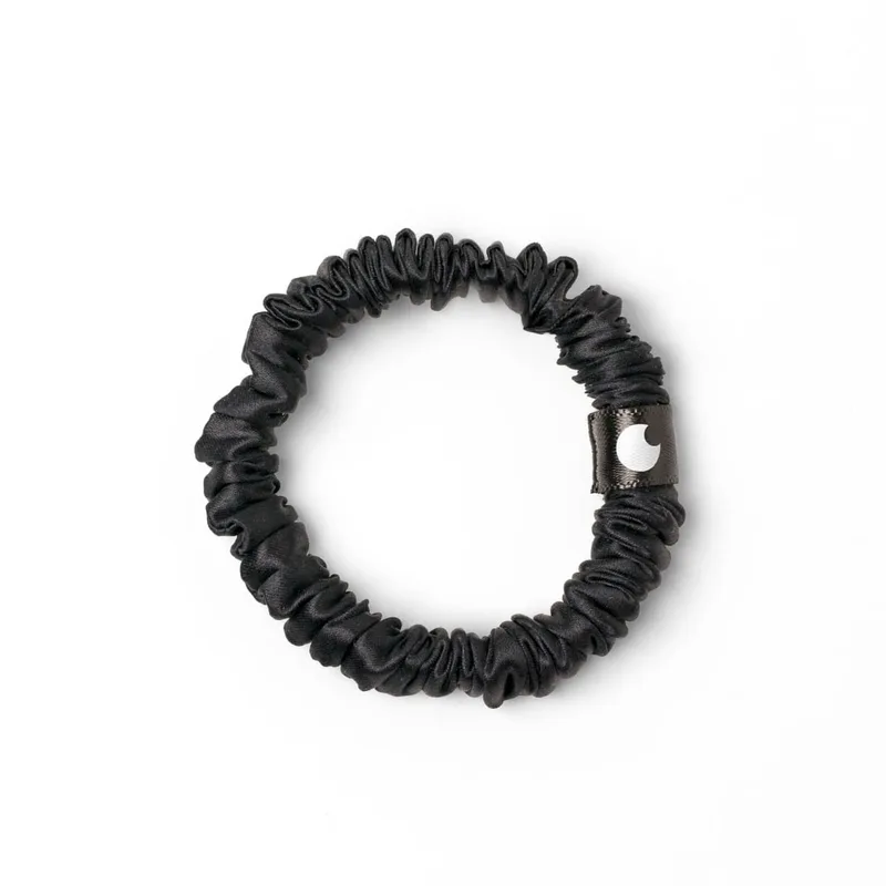 Μεταξωτό Scrunchie Small-Μαύρο