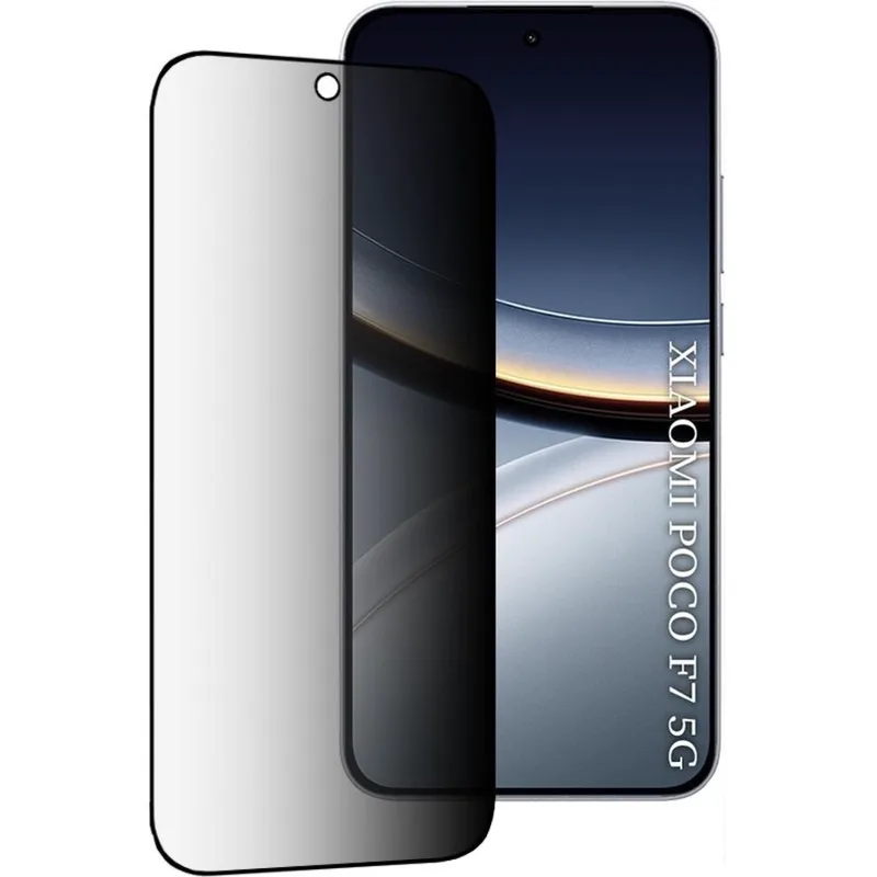 Tempered Glass Xiaomi Poco F7 Techsuit 111D Privacy Full Glue Full Face Αντιχαρακτικό Γυαλί Προστασίας Απορρήτου Οθόνης - Black (5949419370821)