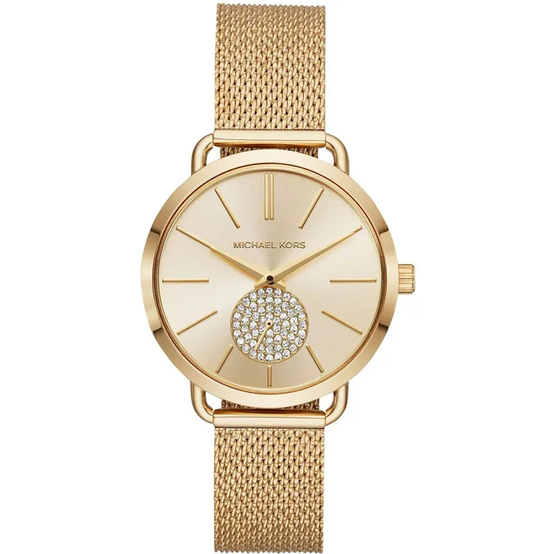 MICHAEL KORS Portia Crystals Χρυσό Stainless Steel Bracelet MK3844