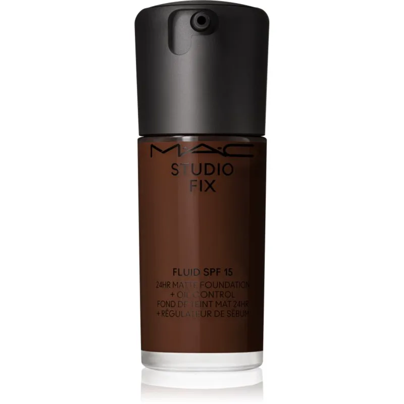 MAC Cosmetics Studio Fix Fluid SPF 15 24HR Matte Foundation + Oil Control ματ μεικ απ SPF 15 απόχρωση NW63 30 ml
