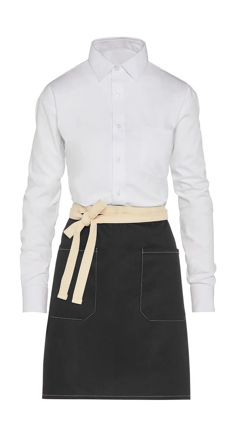 Ποδιά Μέσης Bistro Santorini Δίχρωμη με Τσέπη SG Accessories - BISTRO JG17P-Bistro Black