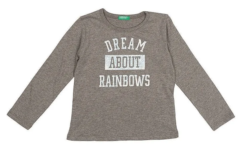ΜΠΛΟΥΖΑ ΜΑΚΡΥΜΑΝΙΚΗ BENETTON 9 WINTER GIRL ΓΚΡΙ ΜΕΛΑΝΖΕ (82 CM)-(1-2 ΕΤΩΝ)