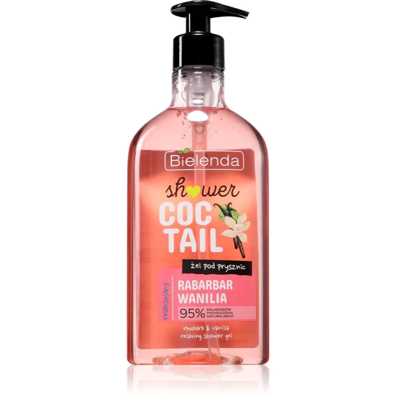 Bielenda Shower Coctail Rhubarb + Vanilla χαλαρωτικό τζελ για ντους 400 ml