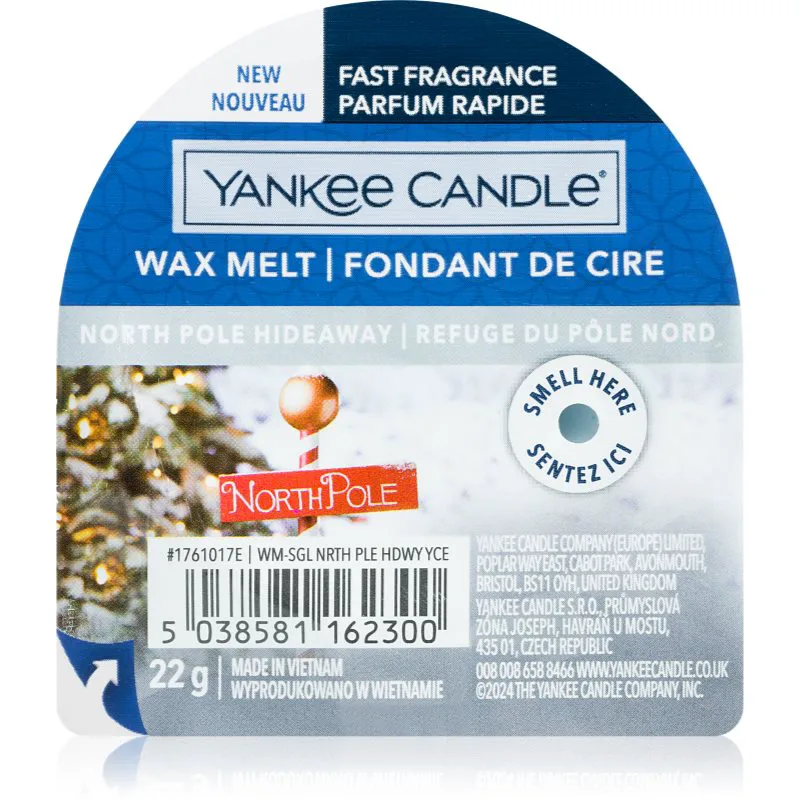 Yankee Candle North Pole Hideaway κερί για αρωματική λάμπα 22 γρ
