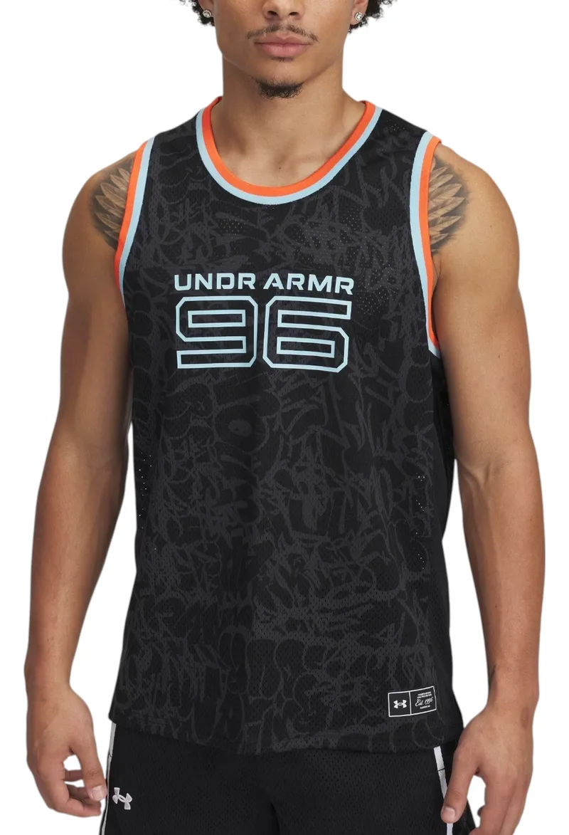 Μπλούζα Αμάνικη Under Armour Zone Pro Mesh Tank Printed 6000369-001 Ανδρικό
