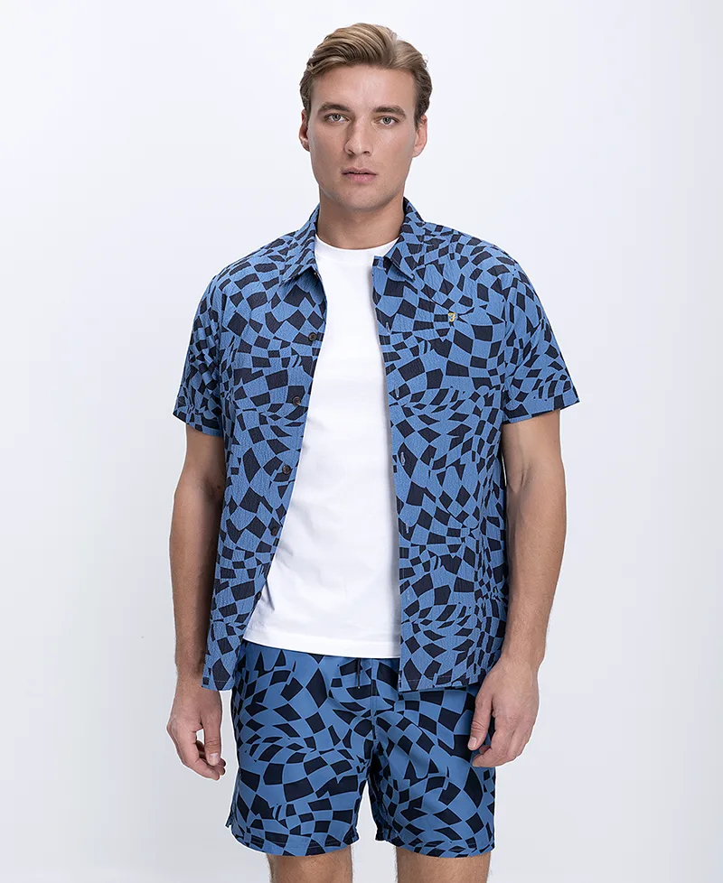 Farah Ανδρικό Πουκάμισο Με Γεωμετρικό Print Regular Fit