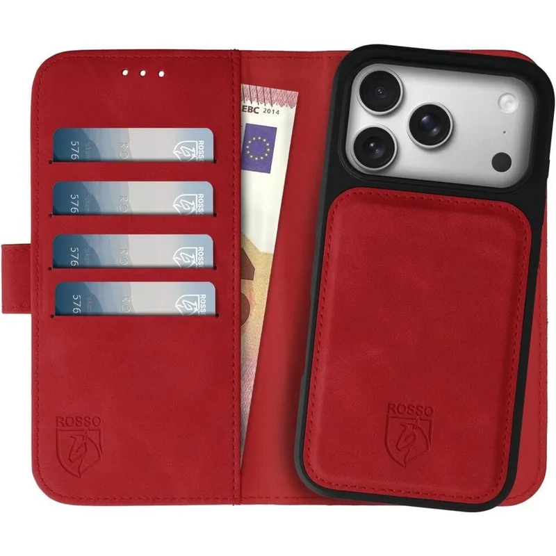 Θήκη iPhone 17 Pro Max Κόκκινο Element 2 in 1 PU Πορτοφόλι - Red (8719246484483)