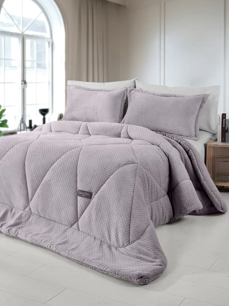 Κουβερτοπάπλωμα Υπέρδιπλο Saint Clair Serena Melanze 220x240