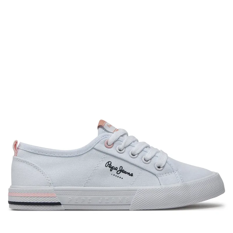 Πάνινα παπούτσια Pepe Jeans Brady Basic G PGS30604 Λευκό