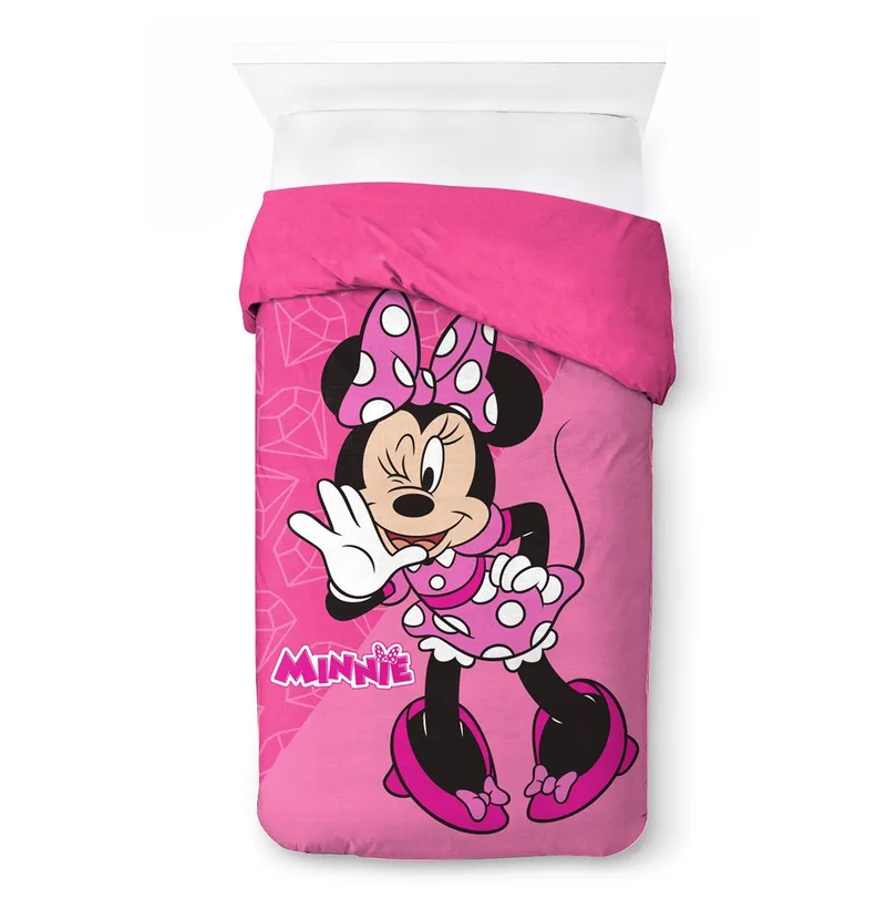 Κουβερτοπάπλωμα Flannel-Sherpa Μονό 160x250εκ. Disney Home Minnie 15 Fuchsia-Ροζ DimCol 52461068004 (Υλικό: Flannel 100%, Χρώμα: Ροζ, Ύφασμα: Sherpa) - DimCol - 52461068004