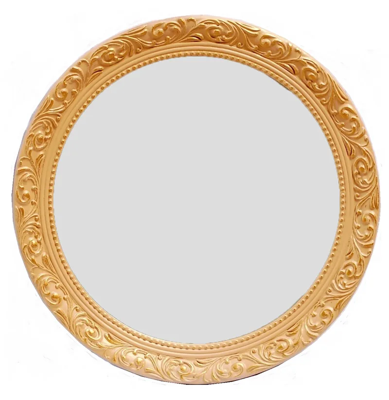 Καθρέπτης Ξύλινος Royal Art 65εκ. INA3/6200/60BR (Υλικό: Ξύλο, Χρώμα: Χρυσό ) - Royal Art Collection - INA3/6200/60BR