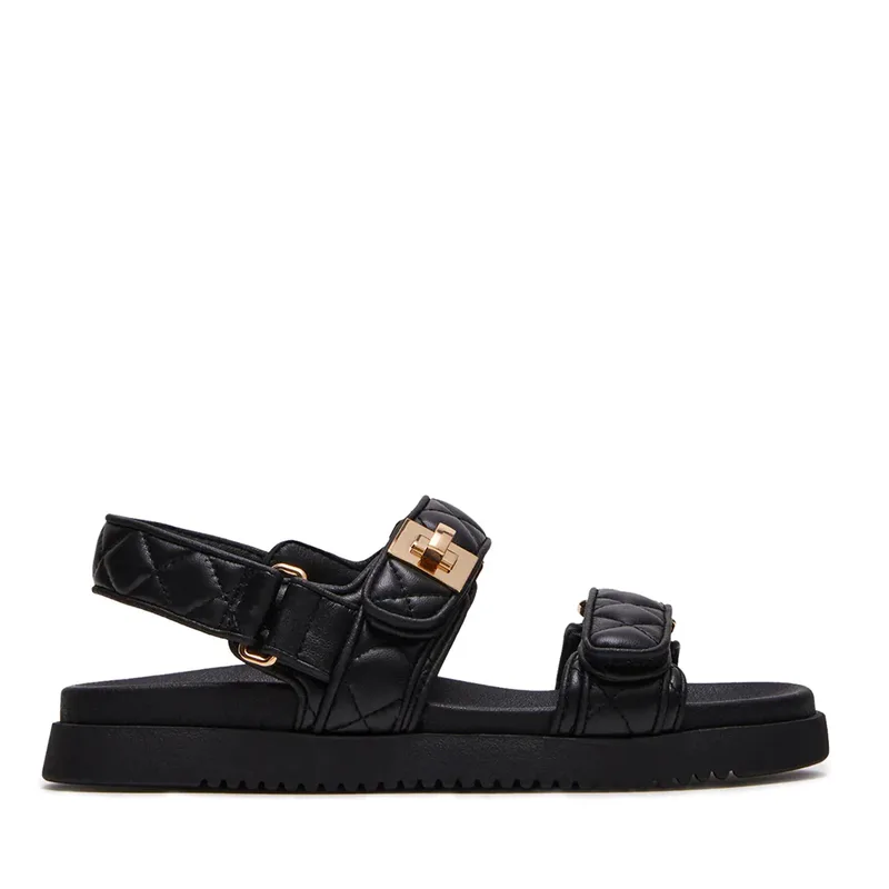 Γυναικεία Δερμάτινα Σανδάλια Steve Madden Mona-Q SM1003792-03001-055 Μαύρα