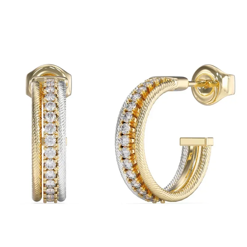Καρφωτά κρικάκια Guess Kalybe Χρυσό Stainless Steel JUBE05392JWYGRHT/U JUBE05392JWYGRHT/U Ατσάλι