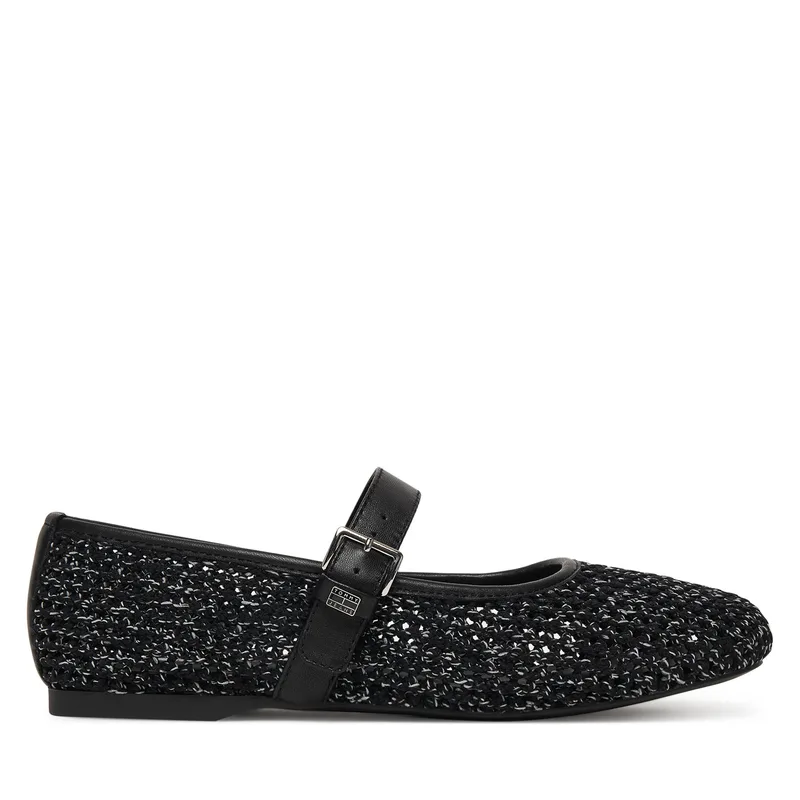 Μπαλαρίνες Tommy Jeans Tjw Knitted Ballerina EN0EN03030 Μαύρο