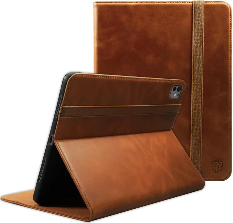 Θήκη iPad Pro 11" 2025 / 2024 Κόκκινο Deluxe Δερμάτινη με Υποδοχή για Apple Pencil - Brown (8719246471698)