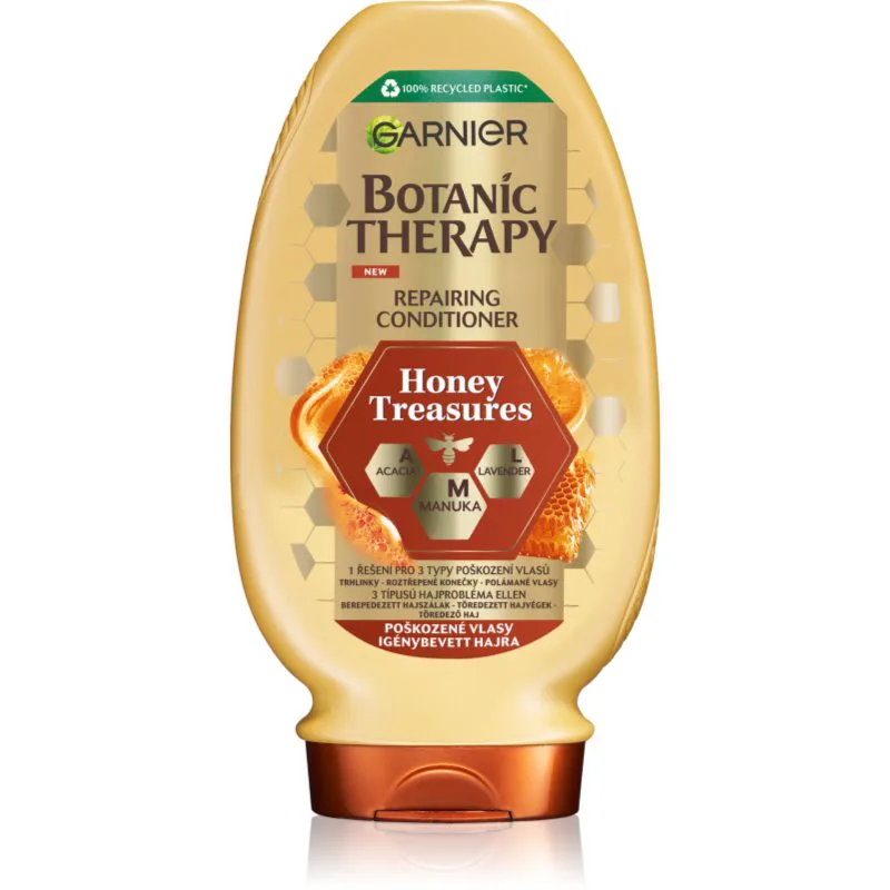 Garnier Botanic Therapy Honey & Propolis αποκαταστατικό βάλσαμο για κατεστραμμένα μαλλιά χωρίς paraben 200 ml
