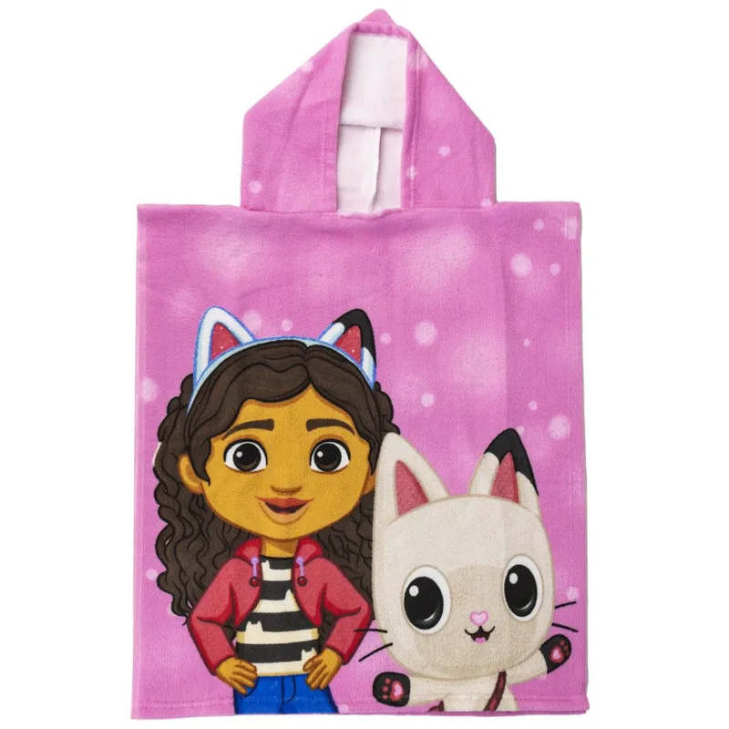 Gabby’s Dollhouse Πετσέτα θαλάσσης πόντσο 50×115 cm (Fast Dry) Ροζ