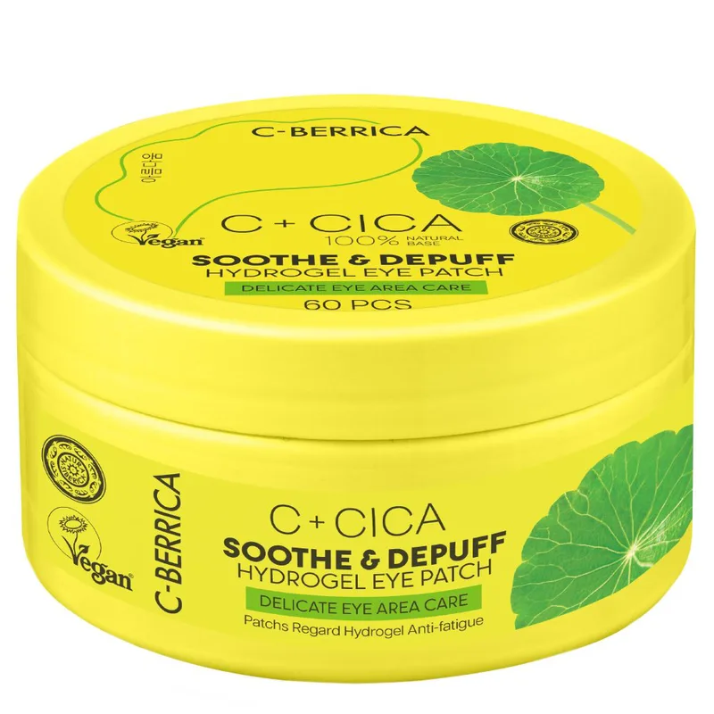 Natura Siberica C+Cica C-Berrica Soothe & Depuff Hydrogel Eye Patches Patches Ματιών για Καταπράυνση & Φωτεινή Όψη με Βιταμίνη C 60 Τεμάχια
