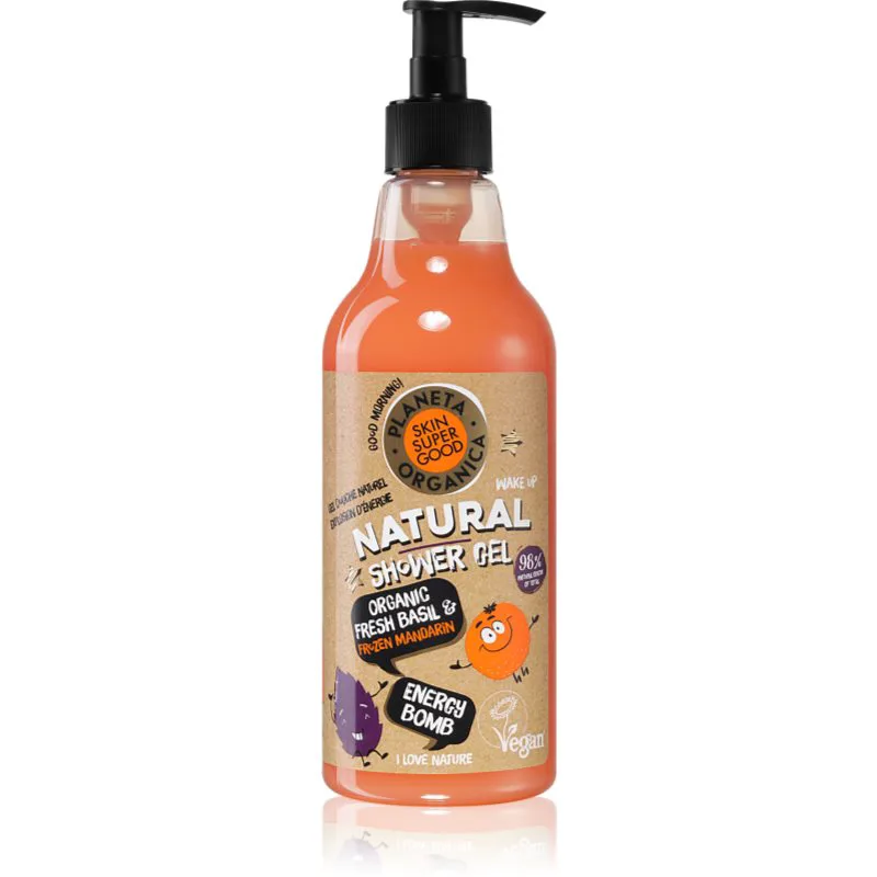 Organic Shop Skin Super Good Energy Bomb φυσικό τζελ για ντους με αναζωογονητική δράση 500 ml