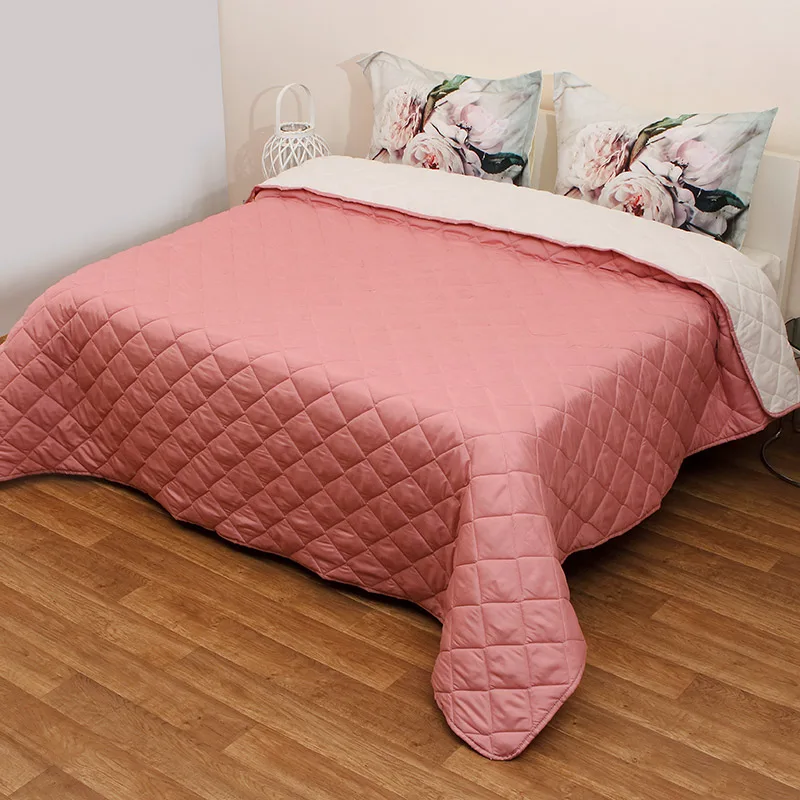 Κουβερλί Υπέρδιπλο 220X240 Viopros Microfiber Σάπιο Μήλο/Εκρού (220x240)