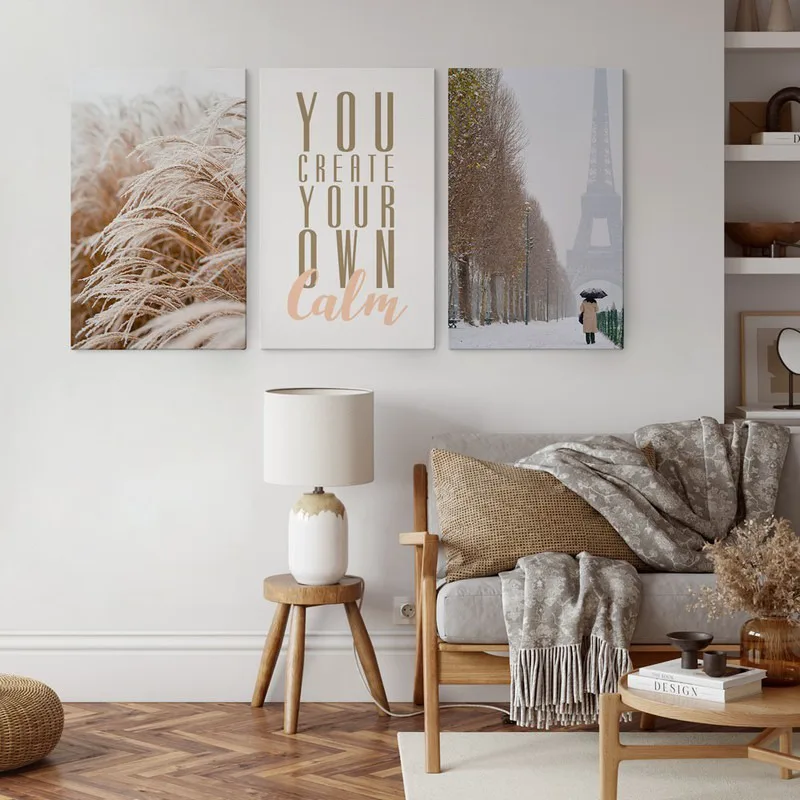 Σετ Τριπτυχος Πινακας σε καμβά TRANQUIL PASTEL