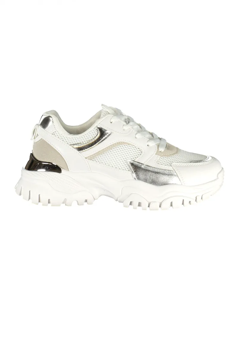 LAURA BIAGIOTTI ΠΑΠΟΥΤΣΙΑ SNEAKERS ΑΣΗΜΙ ΛΕΠΤΟΜΕΡΕΙΕΣ LOGO ΛΕΥΚΟ