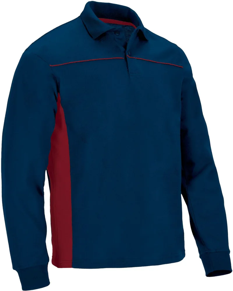 Μακρυμάνικο Polo Shirt THUNDER Valento POVATHLMR Orion Navy Blue-Lotto Red