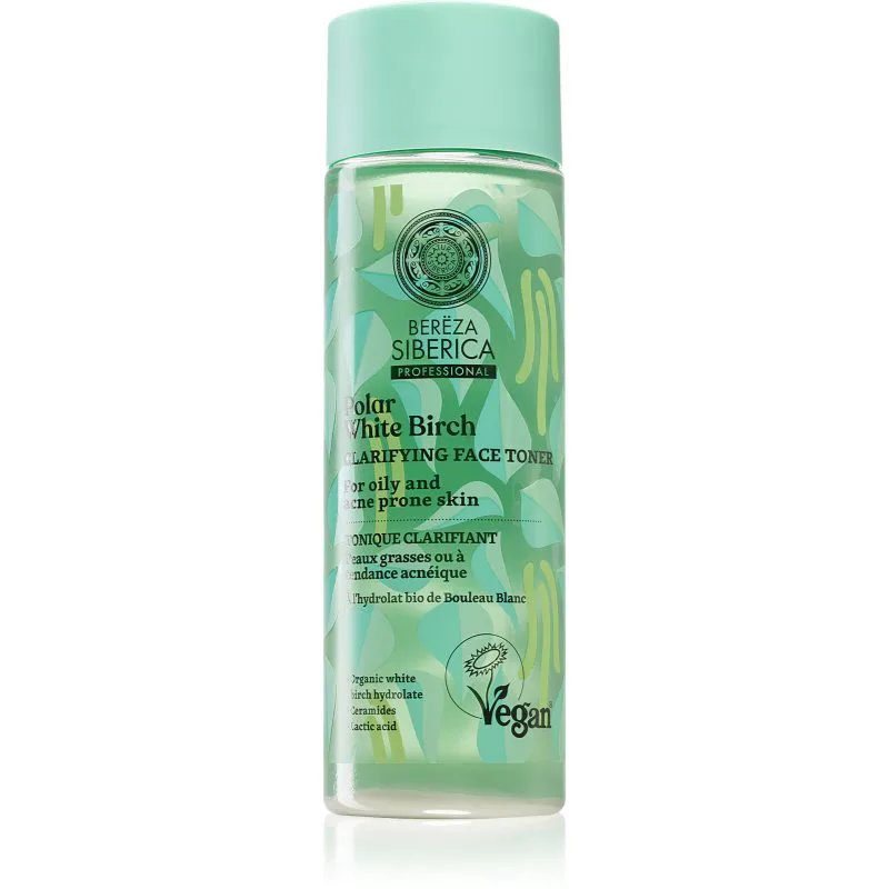 Natura Siberica Polar White Birch λαμπρυντικό τονωτικό για λιπαρή και προβληματική επιδερμίδα 200 ml
