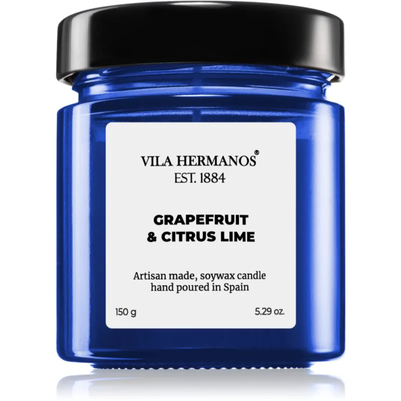 Vila Hermanos Apothecary Cobalt Blue Grapefruit & Citrus Lime αρωματικό κερί 150 γρ