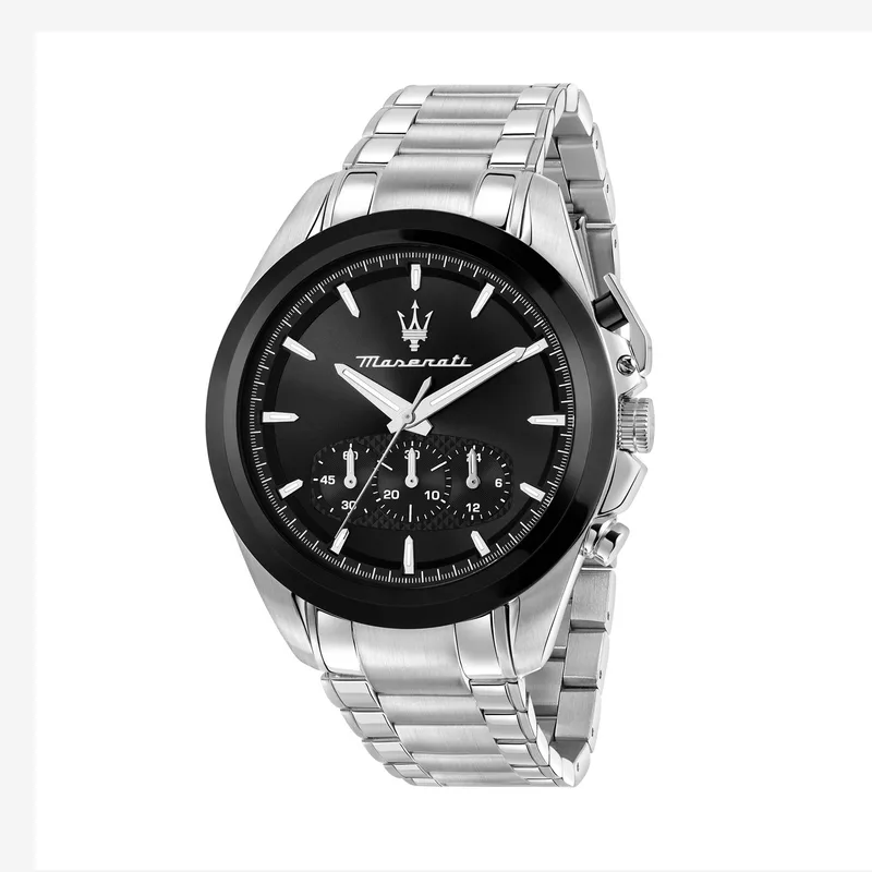 Ρολόι Maserati Traguardo Chronograph R8873612066 Ασημί