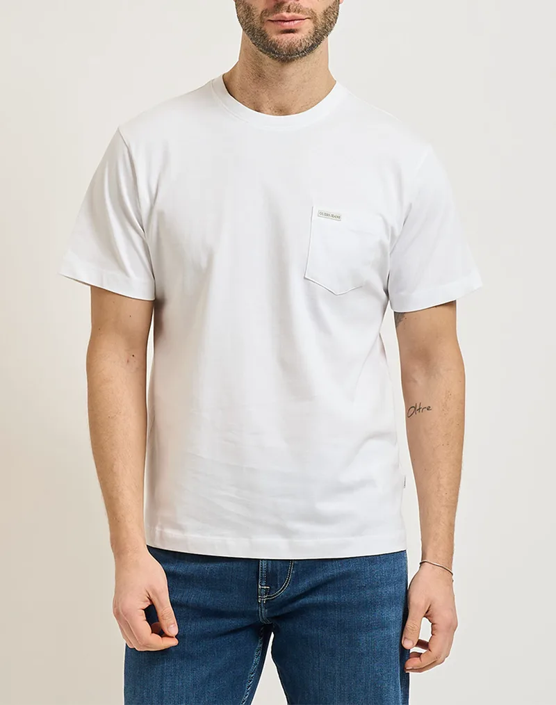GUESS JEANS GJ SS CN REG PKT TEE ΜΠΛΟΥΖΑ ΑΝΔΡΙΚΟ M5RI74K8FQ4-G011 White