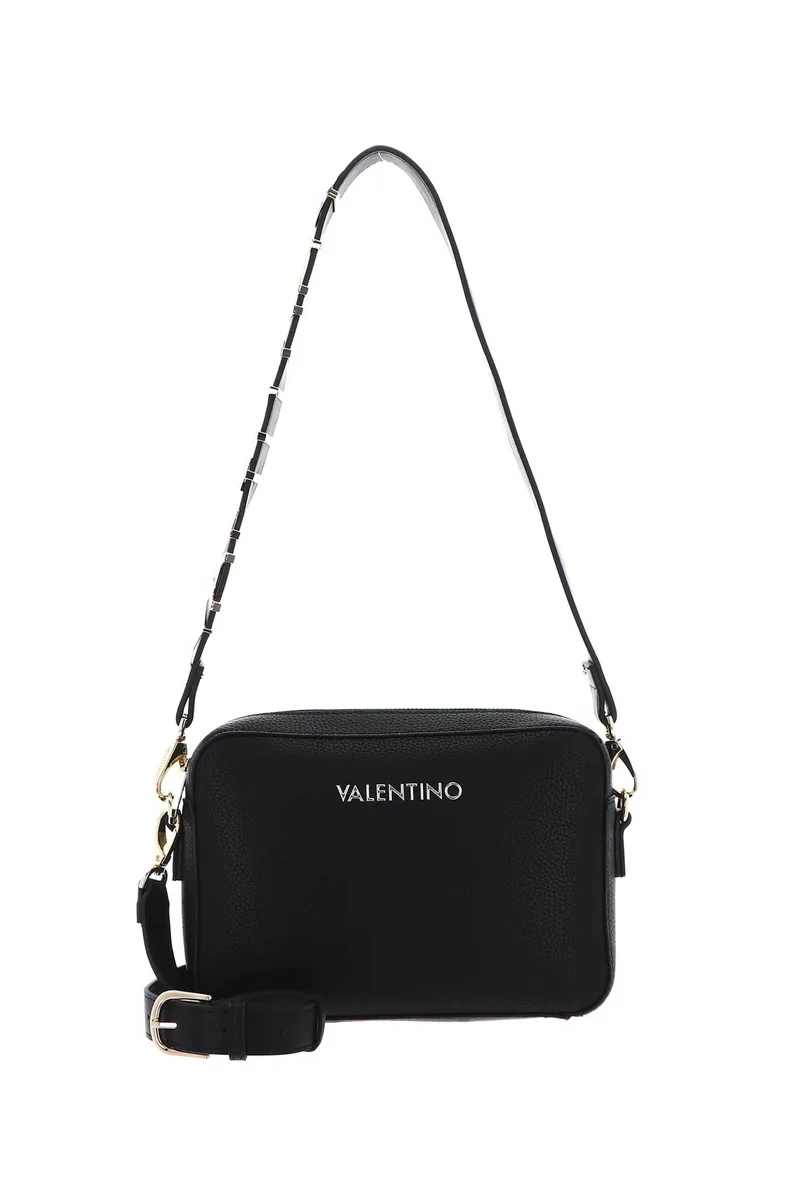 Valentino γυναικεία τσάντα ώμου/crossbody με μεταλλικό λογότυπο "Alexia Camera" - 73LVBS5A809/ALE Μαύρο
