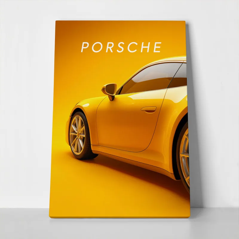 Πινακας σε καμβά PORSCHE YELLOW