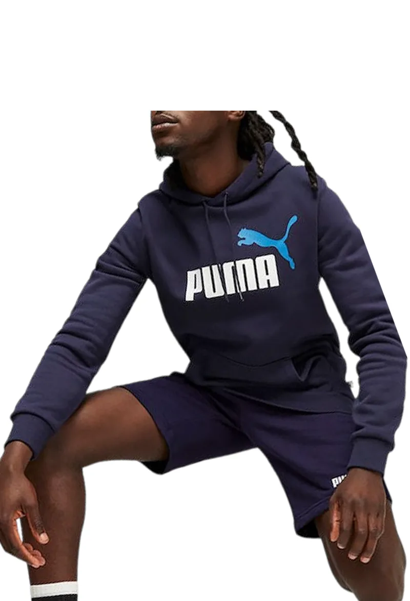 Μπλούζα Μακρυμάνικη Puma Ess+ 2 Col Big Logo Hoodie FL 586764-07 Ανδρικό