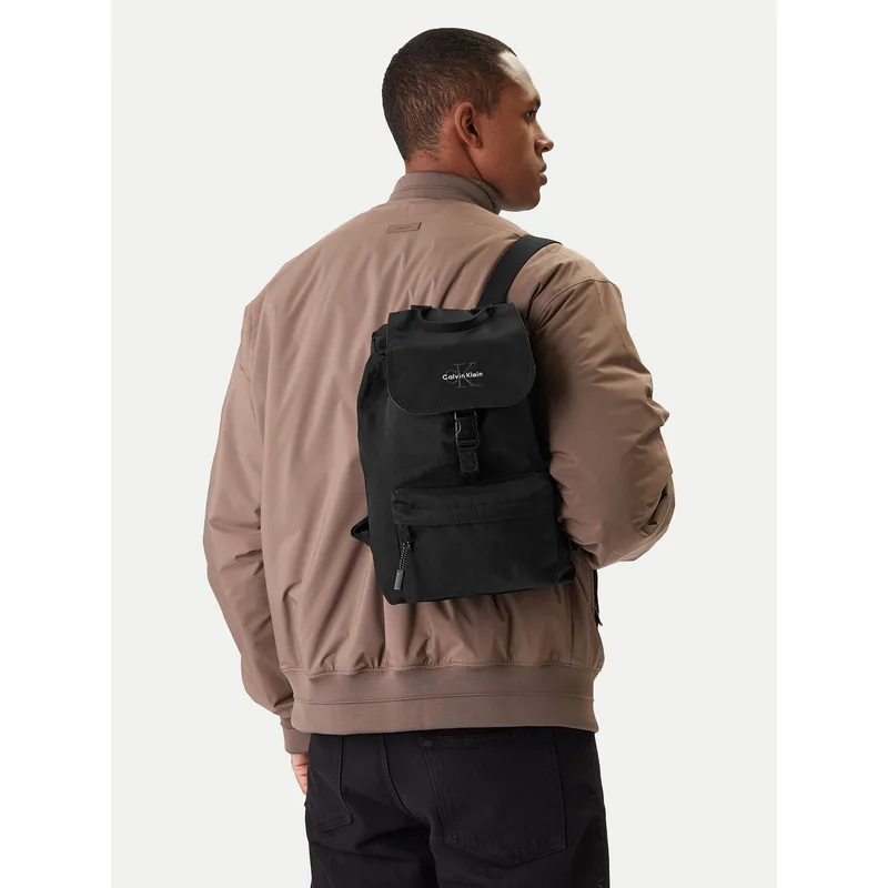 Σακίδιο Calvin Klein Bold Mini Flap Backpack LV04D3320G Μαύρο