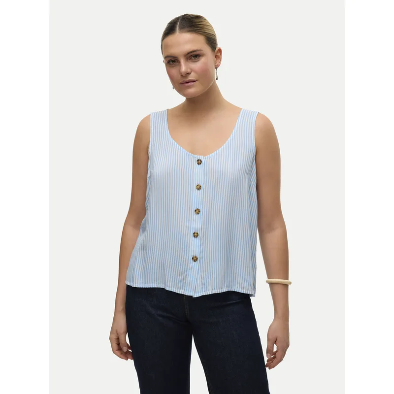 Vero Moda Τοπ Bumpy 10325830 Γαλάζιο Standard Fit