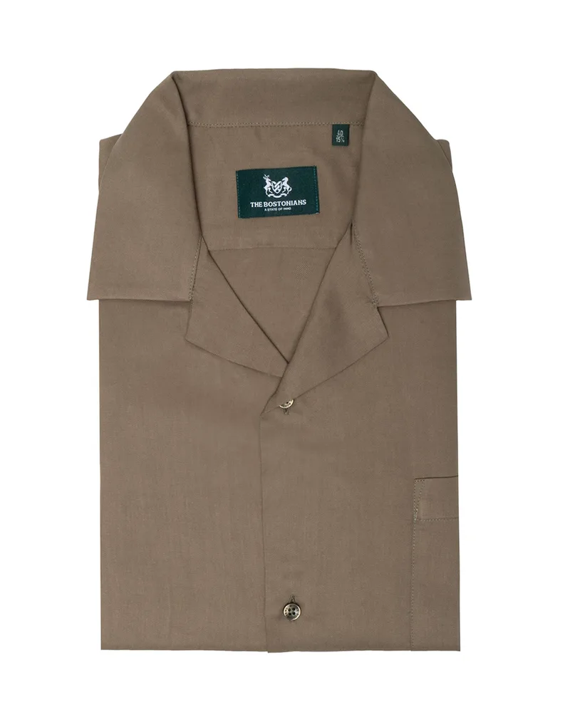 THE BOSTONIANS ΠΟΥΚΑΜΙΣΟ TENCEL CUSTOM FIT Bayron Custom Fit 3ALP2489-OLIVE Olive