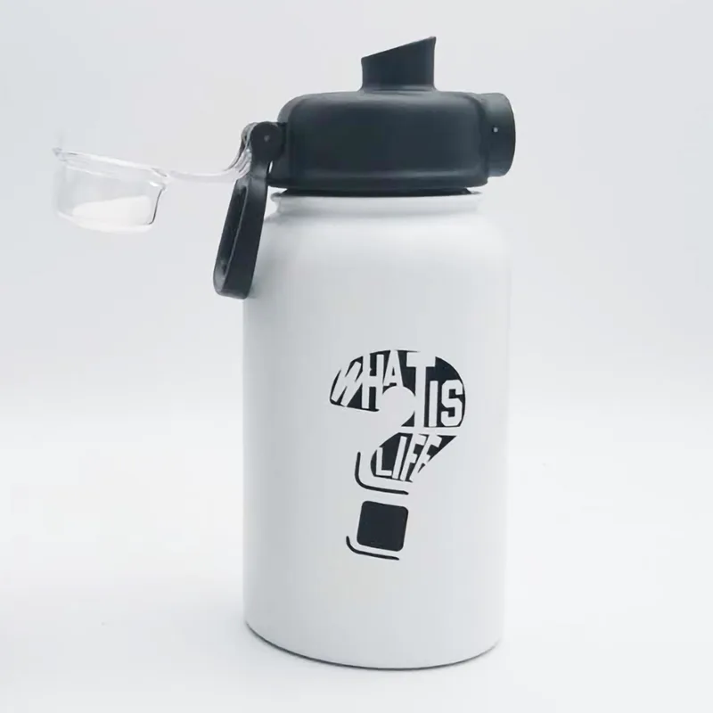 Αθλητικό Ανοξείδωτο Παγούρι 900ml με Επιστόμιο Άσπρο